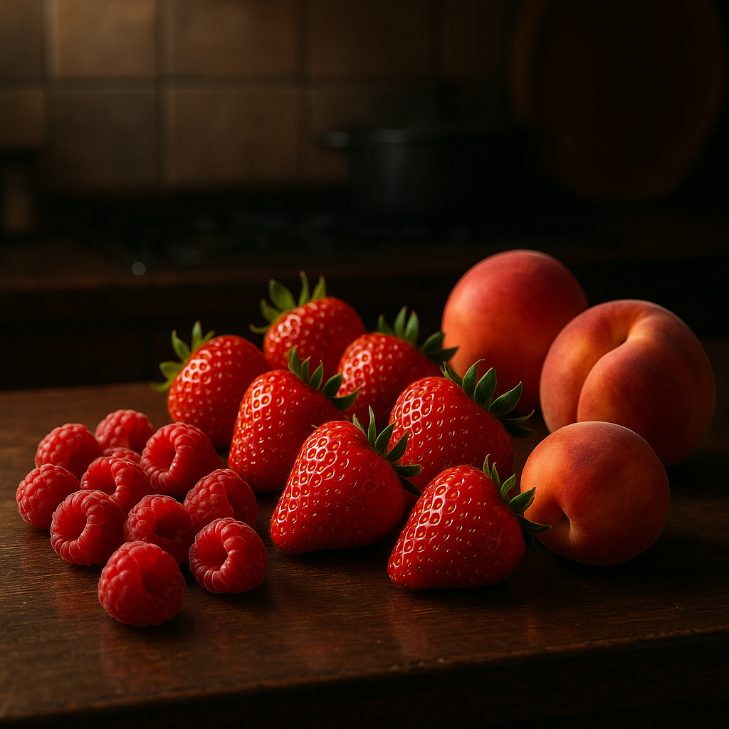 Składniki potrzebne do przygotowania marmolady.